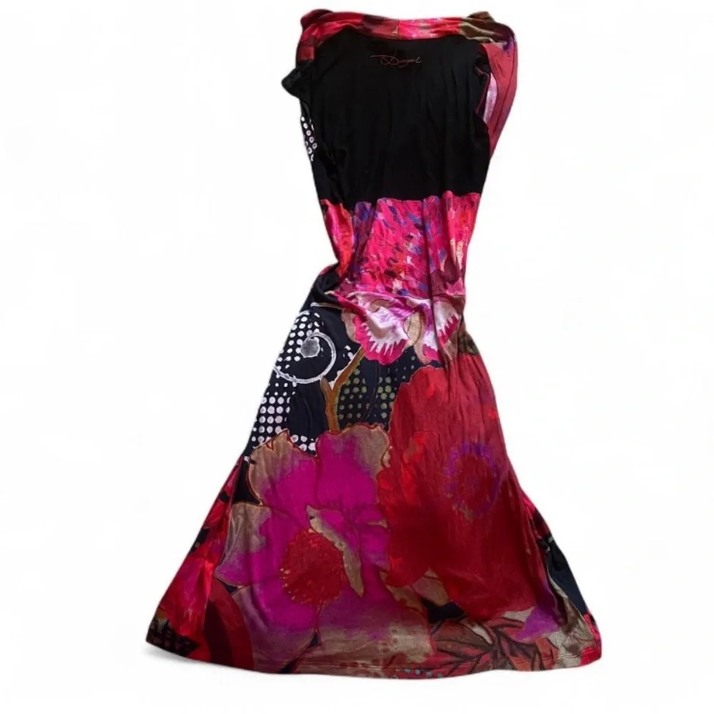 Vintage Desigual Abstract Floral One Shoulder Dress - Picture 7 of 8